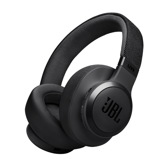 JBL Live 770NC - Black - Wireless Over-Ear Headphones with True Adaptive Noise Cancelling - Hero